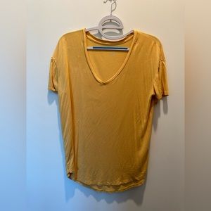 yellow American Eagle soft and sexy v-neck t-shirt